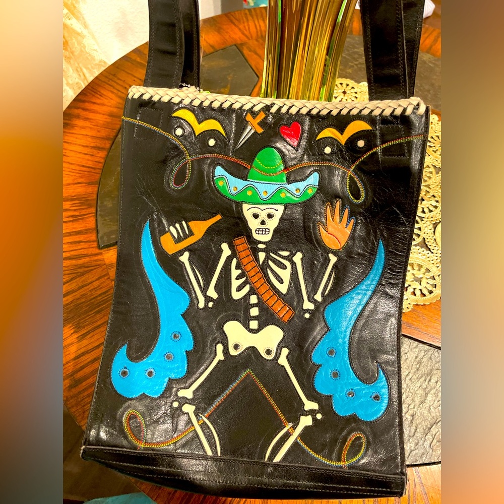 RocketBuster, Day of the Dead Purse. Original price is $2,400. Asking $1,850!